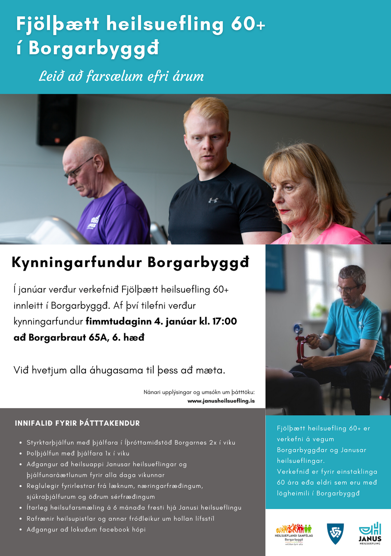 Fjölþætt heilsuefling 60+ í Borgarbyggð – Kynningarfundur